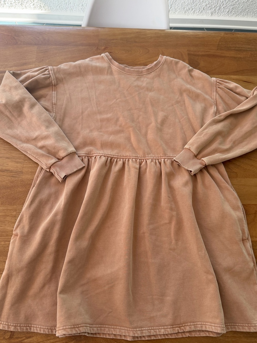 American Eagle Outfitters Faded Light Brown Long Sleeve Sweatshirt Dress Size S